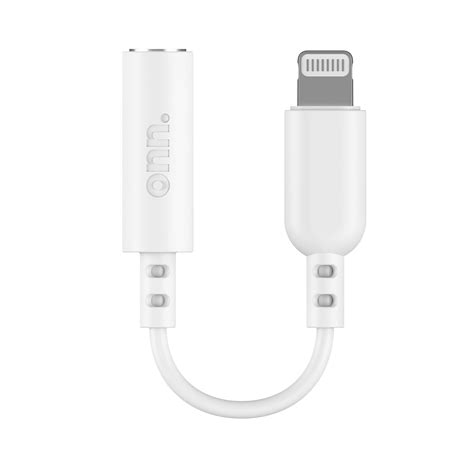 onn. Lightning to 3.5 mm AUX Adapter, White - Walmart.com