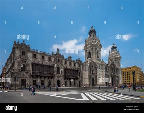 Archbishops Palace Of Lima The Capital Of Peru Stock Photo Alamy