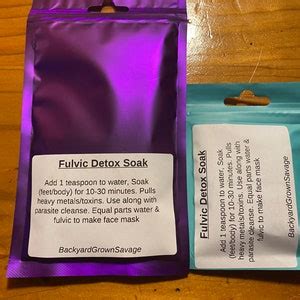 Fulvic Detox Soak Parasite Heavy Metal Toxins Foot Soak Bath Soak Etsy