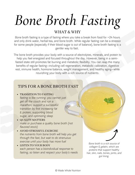 Bone Broth Fasting Handout — Functional Health Research Resources