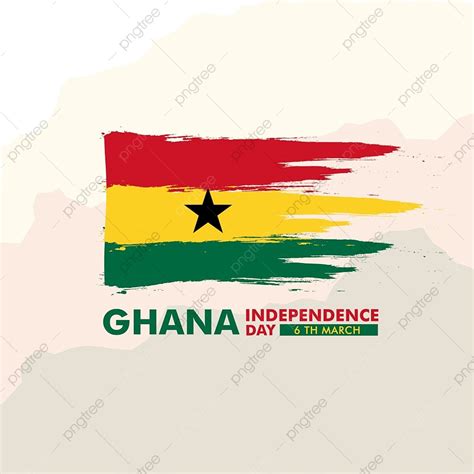 Independence Day Flag Vector Hd Png Images Ghana Flag Brush Strokes