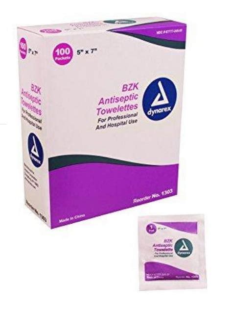 Dynarex Bzk Antiseptic Towelettes Bulk Cs Walmart