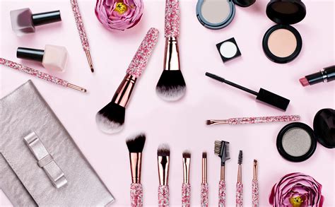 amazoncom makeup brushes bling crystal professional face cosmetics