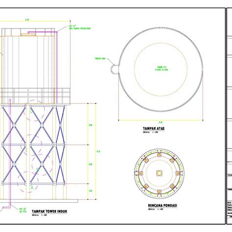 Main Water Tower Plan Drawing Details Cad Files Dwg Files Plans