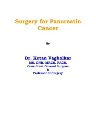 Surgery for pancreatic cancer | PDF | Free Download