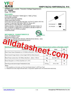 Kp A Datasheet Pdf Dongguan You Feng Wei Electronics Co Ltd