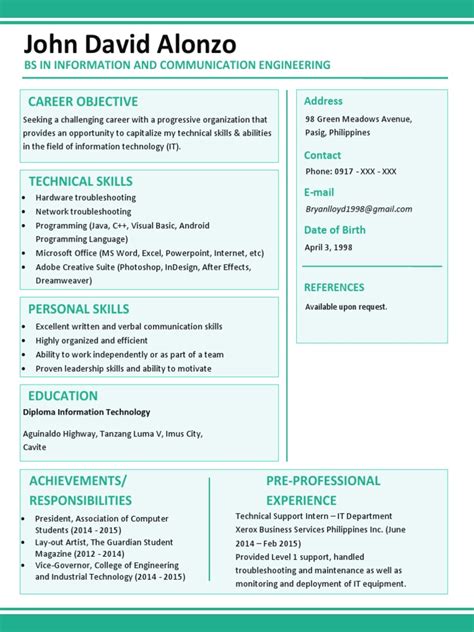 John David Alonzo Career Objective Pdf Computing Software