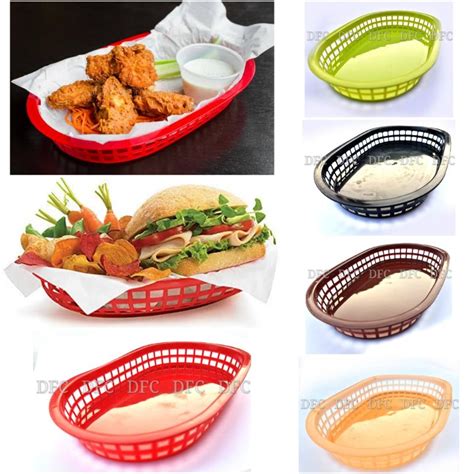 Pcs Burger Sandwich Fries Chicken Food Plastic Basket Tray Proudly