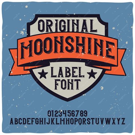 Free Vector Vintage Alphabet And Label Typeface Named Moonshine