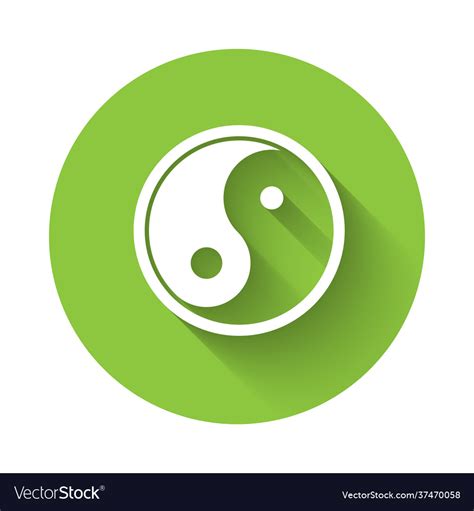 White Yin Yang Symbol Harmony And Balance Icon Vector Image