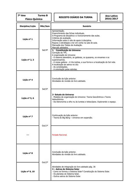 Pdf Ano Turma B Ano Letivo Registo Di Rio Da Turma Pdf File