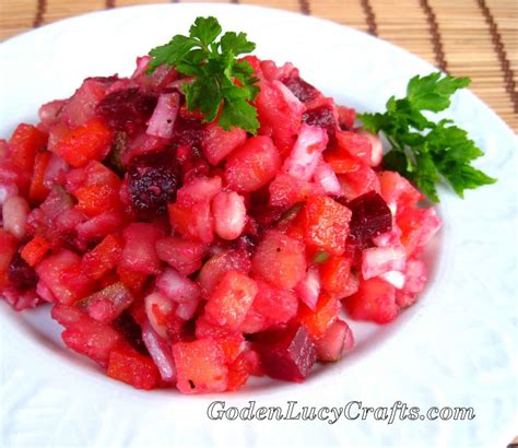 Beet Salad Vinegret Russian Ukrainian Goldenlucycrafts