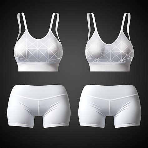 Premium AI Image Isolated Of Bikini Bras Smooth Fabric Microfiber Triangle Shaped Cups On