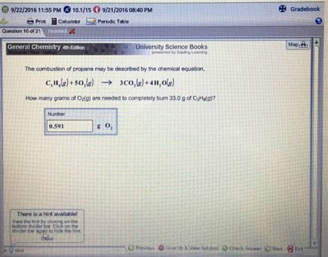 OneClass: The combustion of propane may be described by the chemical ...