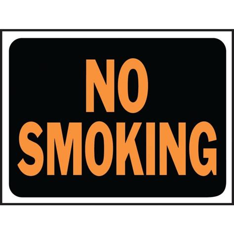 Hy Ko Hy Glo Series 3013 Identification Sign Rectangular No Smoking