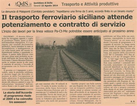 Il Trasporto Ferroviario Siciliano Attende Potenziamento E Contratto Di