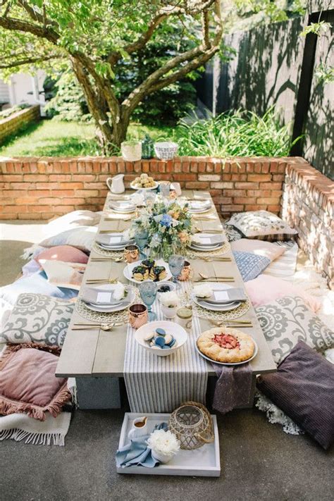 Backyard Summer Brunch Wedding Inspiration 100 Layer Cake