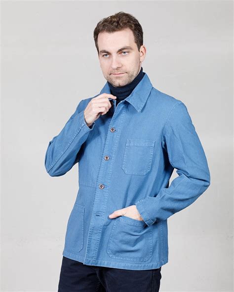 Workwear Jacket In Organic Twill Fabric Waid