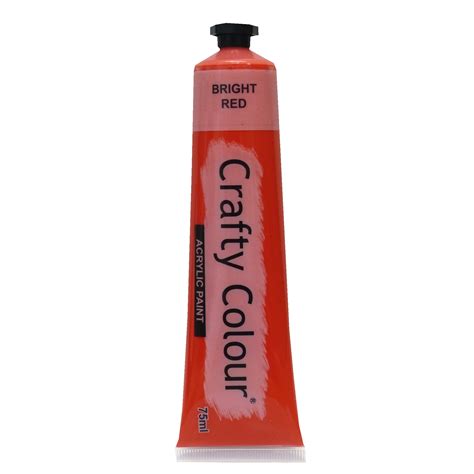 Crafty Colour 75ml Bright Red Acrylic Paint Bunnings Warehouse