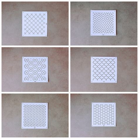 Sashiko Stencils Embroidery Patterns Or Quilting Stencils Finland