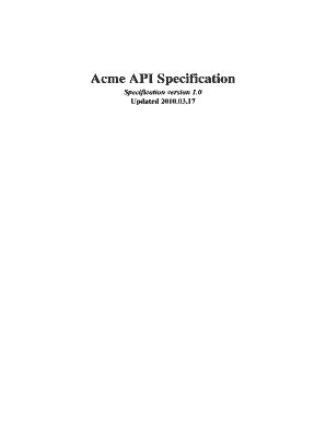 Fillable Online Acme Api Specification Fax Email Print Pdffiller