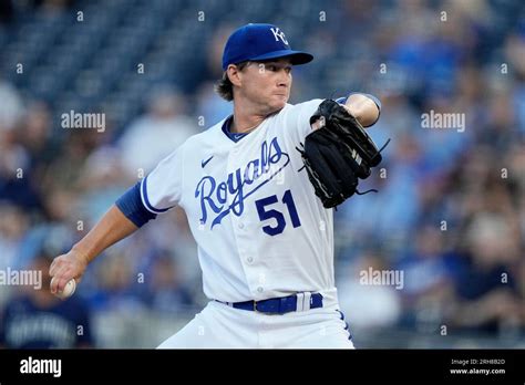 Kansas City Royals Starting Pitcher Brady Singer Throws During The