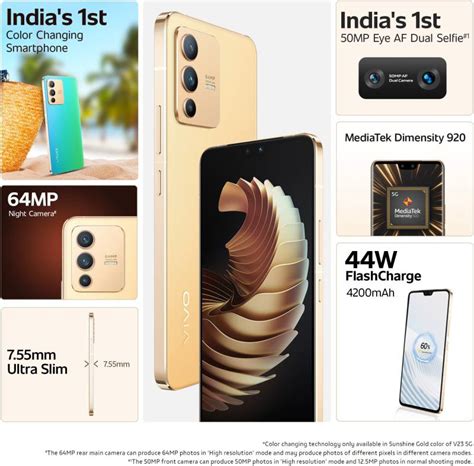 Vivo V G Gb Sunshine Gold Gb Ram Online At Best Prices In