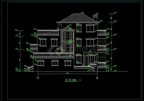 某地豪华公馆式别墅建筑设计cad施工图 含设计说明）图纸设计说明土木在线