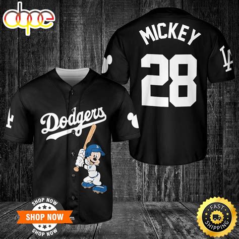 Los Angeles Dodgers Disney Mickey Mouse x LA Dodgers Baseball Jersey – Musicdope80s.com