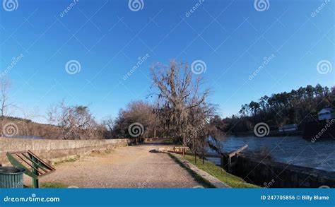 Savannah Rapids Pavilion Park and Trail Looking Down Trail Editorial ...