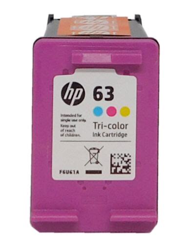 Hp 63 Color Ink Cartridge F6u61an Genuine Ebay