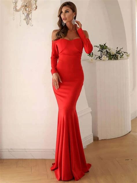 SHEIN CZERWONA SUKNIA MAXI S 14302424324 Allegro Pl