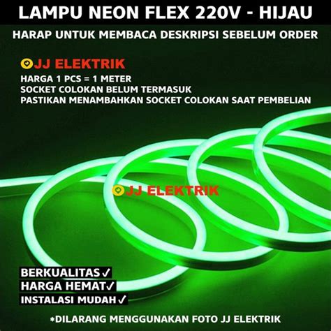 Jual Lampu Neon Flex LED Selang Flexible Strip Fleksibel Hijau Di Lapak