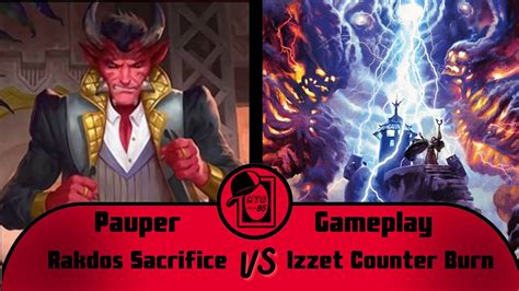 Pauper Gameplay Rakdos Sacrifice Vs Izzet Counter Burn YouTube