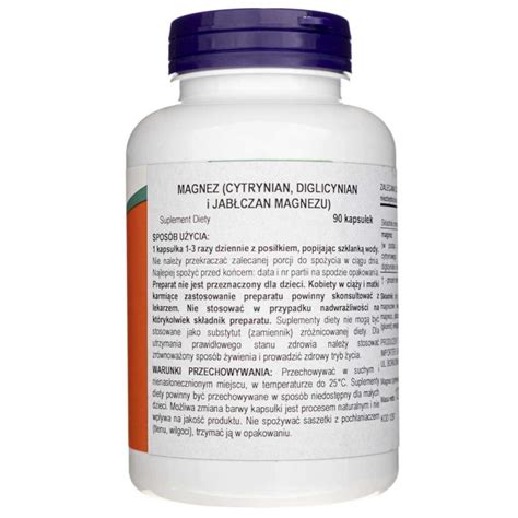 Now Foods Cytrynian Magnezu Softgels Kapsu Ek