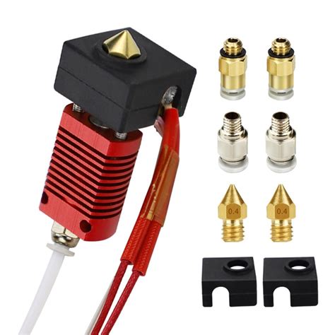 9x DIY 0 4mm MK8 Nozzle Extruder Hot End Kit for Creality Ender 3 Pro 3D Printer 電腦科技 打印機及影印機