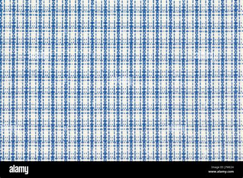 Close Up Seamless Checked Blue And White Fabric Pattern Texture