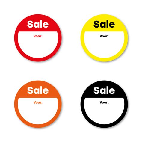 Beschrijfbare Sale Stickers 30mm Kortingsticker Nl