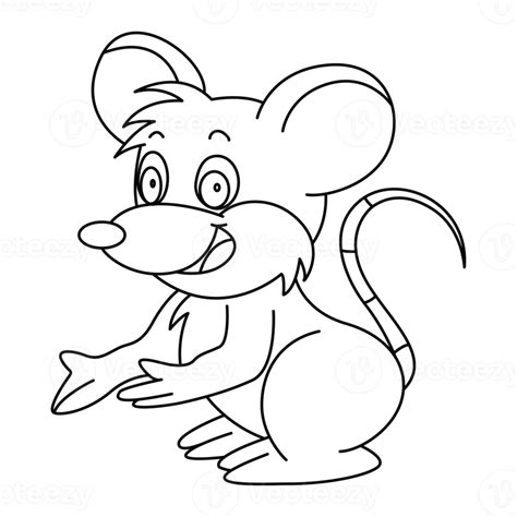 Rat Outline Vector Cartoon Design On Transparent Background 9377839 PNG