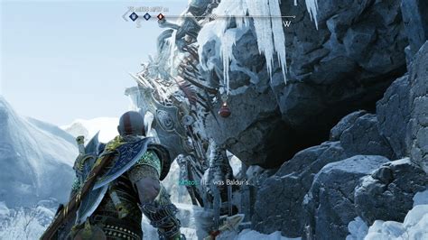 Kratos And Freya Find Baldur S Frozen Dragon In Midgard God Of War