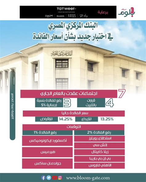 إنفوجراف البنك المركزي المصري في اختبار جديد بشأن أسعار الفائدة