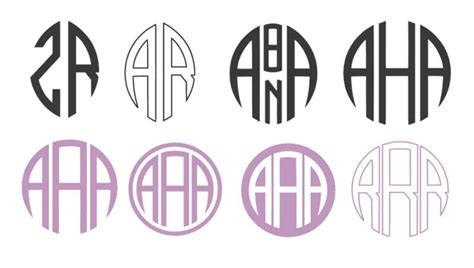 Circle Monogram Font - Photoshop Supply