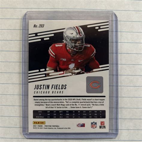 Panini Prestige Rookies Xtra Points Sunburst Justin Fields