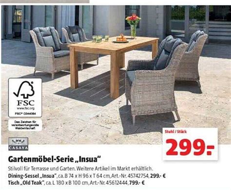 Casaya Gartenmöbel serie insua Angebot bei Hagebaumarkt 1Prospekte de