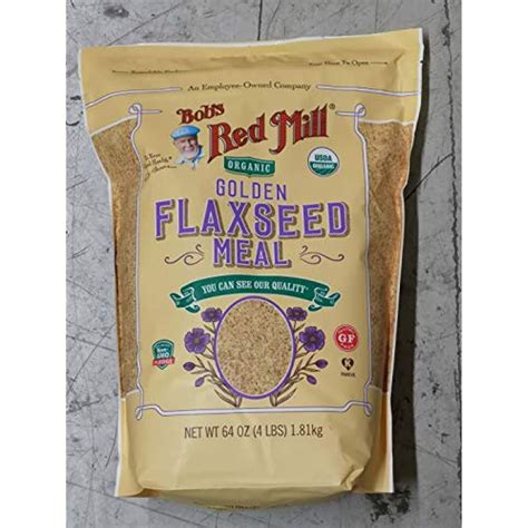 64oz Organic Whole Ground Golden Flaxseed Meal Bobs Red Mill 4 Pounds Total