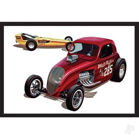 Amt Fiat Double Dragster Plastic Model Car Kit