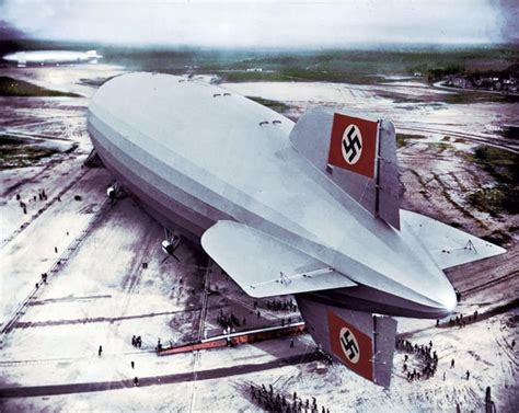 The Airship Lz 129 Hindenburg At Lakehurst Airfield New Jersey Usa 1936 [1280x1020] R