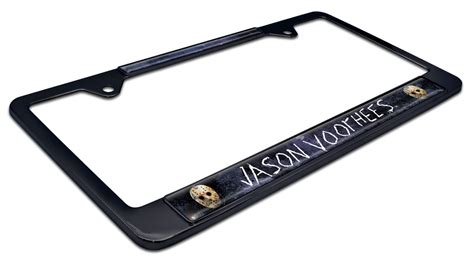 Jason Black Metal Standard Size License Plate Frame | Elektroplate