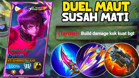 Duel Maut Susah Mati Build Dyrroth Tersakit Item Dyrroth