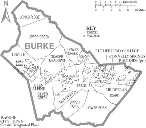 Map Of Burke County Nc - Jenn Robena